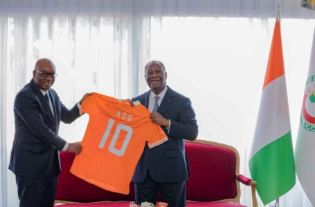 Football :  Yacine Idriss Diallo, reçu en audience par le Président Alassane Ouattara
