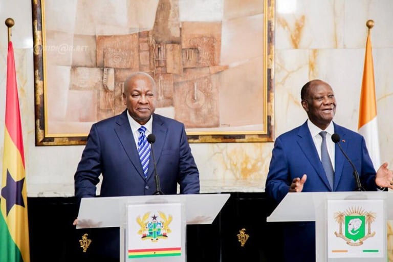 Ouattara et Mahama unis pour la stabilité régionale et la coopération Côte d’Ivoire-Ghana