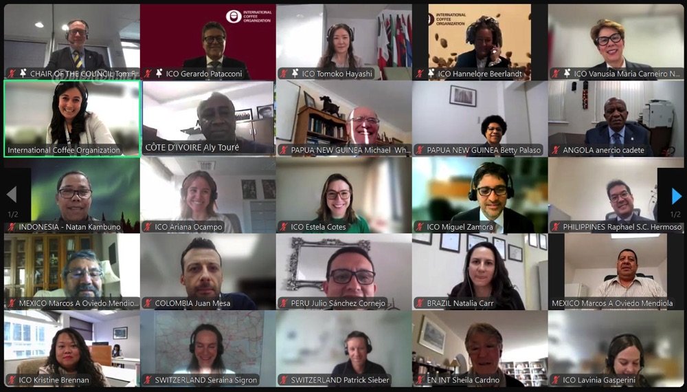 Café: la 139ème session du Conseil de l’Organisation Internationale s&rsquo;est tenue en ligne