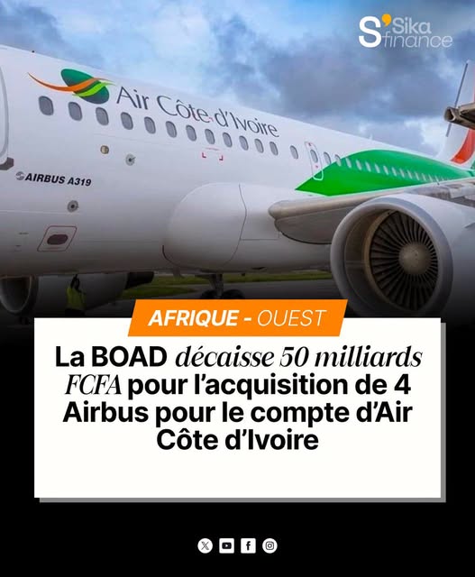 La BOAD accorde 50 milliards FCFA à Air Côte d&rsquo;Ivoire pour l&rsquo;acquisition de quatre Airbus A319